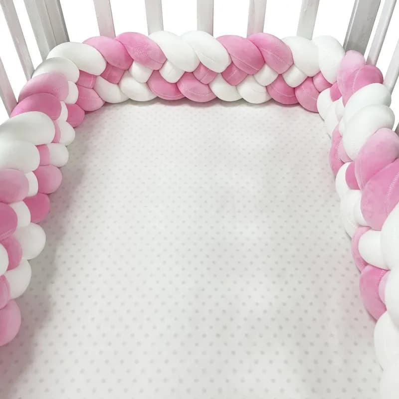 Baby Bumper Bed Braid Knot Pillow Cushion Bumper for Infant Crib Protector Cot Bumper Room Decor Crib Bedding Set
