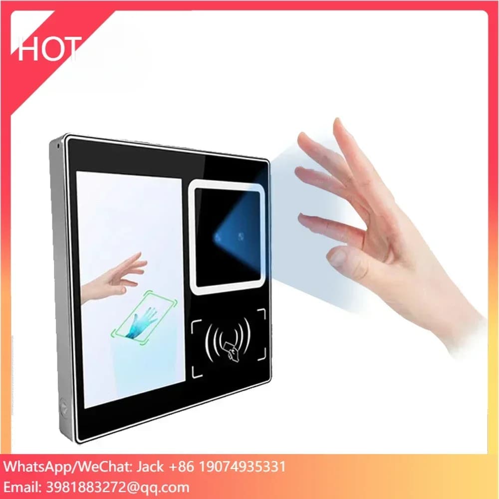 HFSecurity FR05P NUOVO Economico Lettore di Vene Palmari e Schede NFC con Riconoscimento Facciale, Sistema di Controllo Accessi con Software