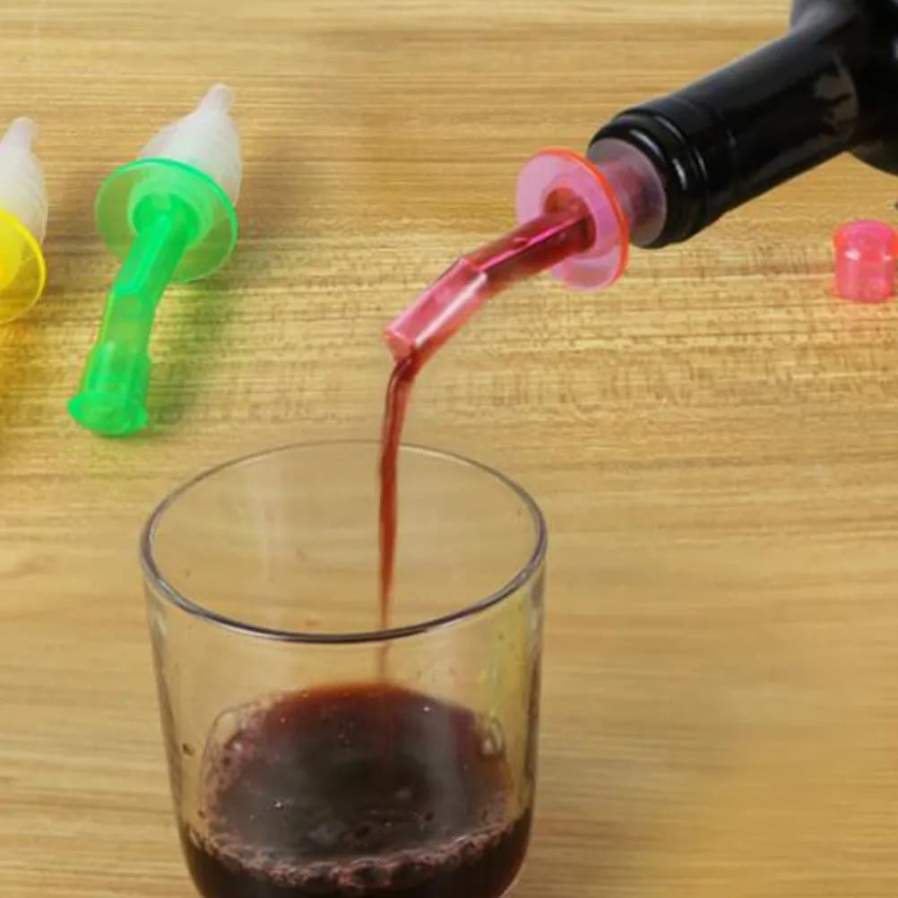 Set di 8 Tappi Multifunzione in Silicone per Bottiglie, Versatori a Spirale per Olio e Vino, Coperchi Ermetici, Accessori da Cucina per Liquori