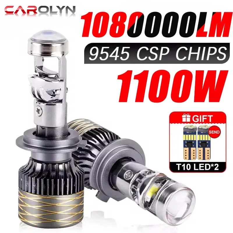 1100W 1080000 LM H7 H4 Canbus Auto Faro Mini Lente H11 H8 9005 9006 HB3 HB4 Proiettore A LED Lampadina 6000K Auto Moto Mini Lente