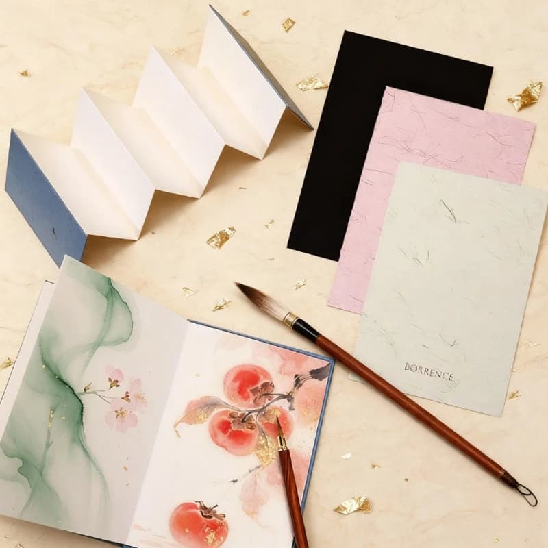 19x13cm Watercolor Organ Sketchbook Folded Paper Fine Lines Medium-coarse Lines Watercolor Painting Graffiti Travel Sketching