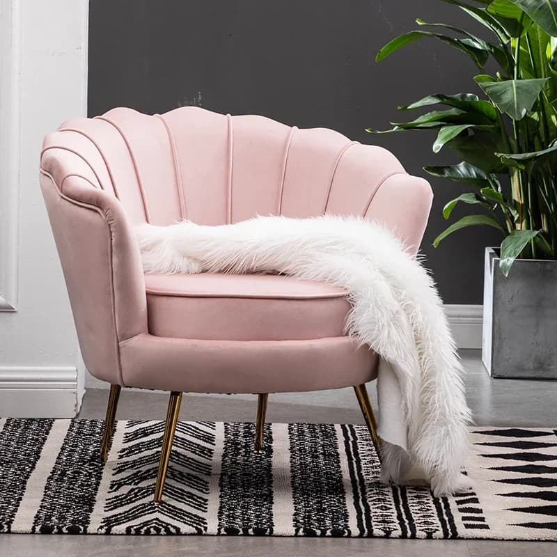 Divano singolo semplice moderno nordico leggero soggiorno di lusso camera da letto sedile struttura in legno massello divano morbido per arredamento elegante