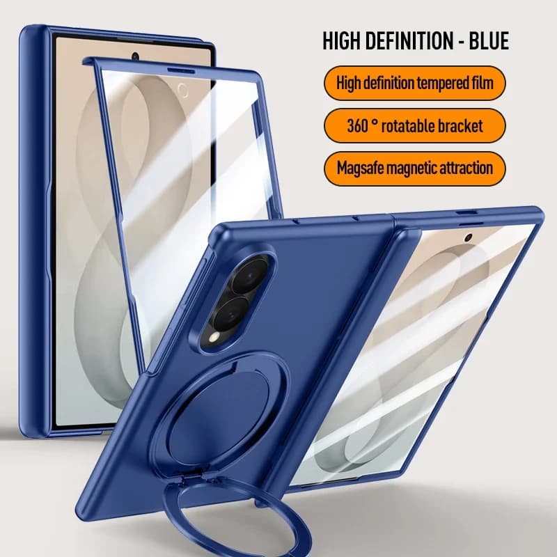 For Samsung Galaxy Z Fold 8 Case Luxury Hard Magsafe Ring Stand Magnetic Protective Back Cover For Z Fold 8 Ultra Phone Shell