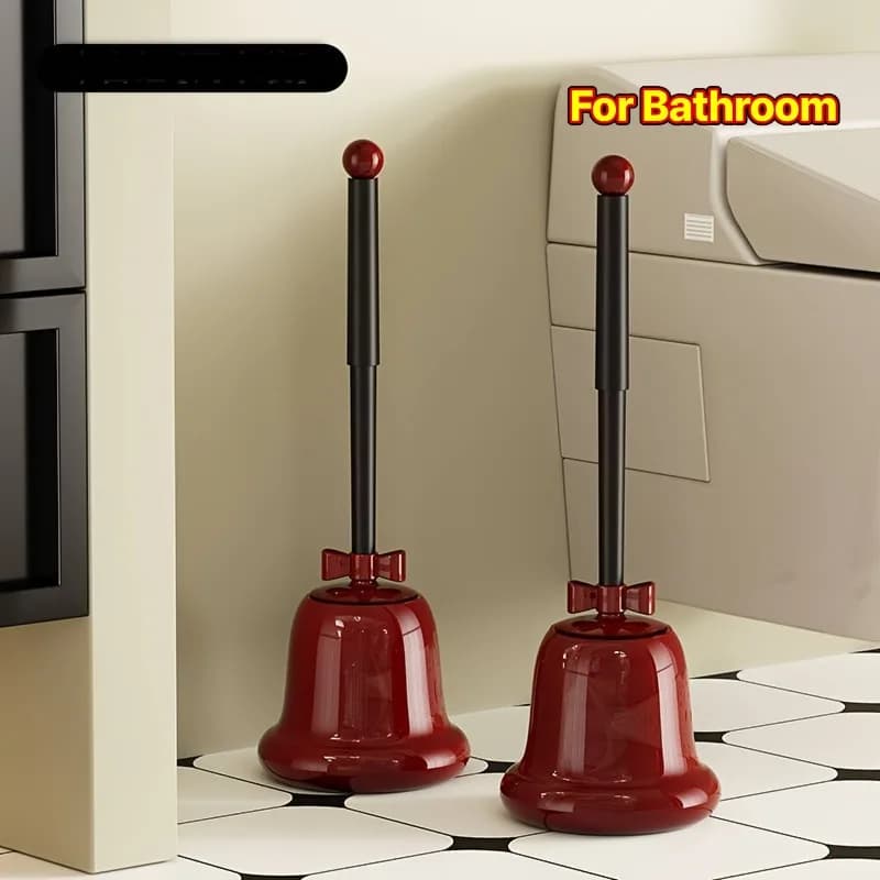 Scopino per WC con manico lungo in stile medievale con 360 ° Nessun spazzola per pulizia ad angolo morto Porta scopino Prodotti per il bagno Decorazioni per la casa