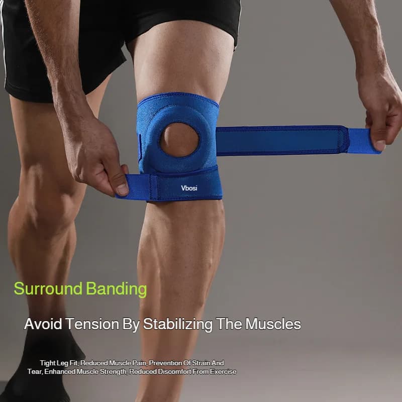 Ginocchiera Sportiva per Adulti Traspirante Micro-Elastica Regolabile con Supporto per Articolazione e Protezione della Rotula per Menisco e Legamento