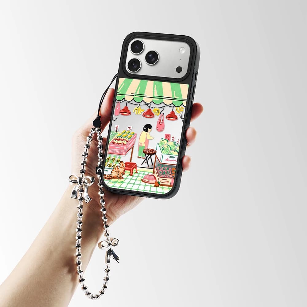 Vegetable Stall Mirror Surface Magnetic Phone Case Cover for IPhone 12 13 14 15 16 17 Pro Max Case for IPhone 17 Air