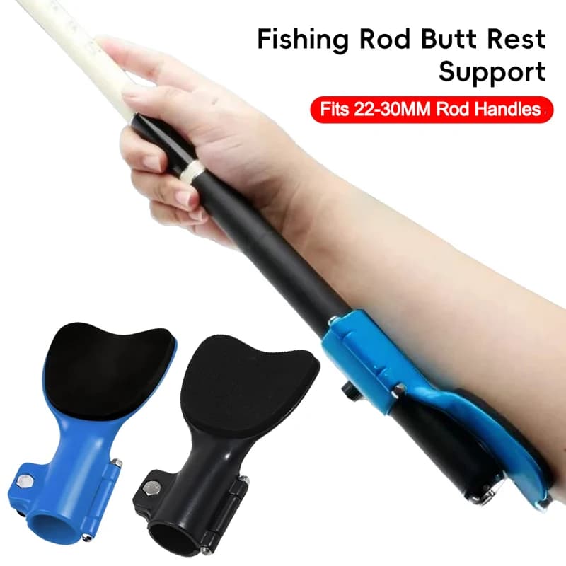 Supporto per Canna da Pesca con Braccio Antiscivolo, Supporto Ergonomico per Canna da Pesca con Cuscinetto Confortevole e Protezione per il Gomito
