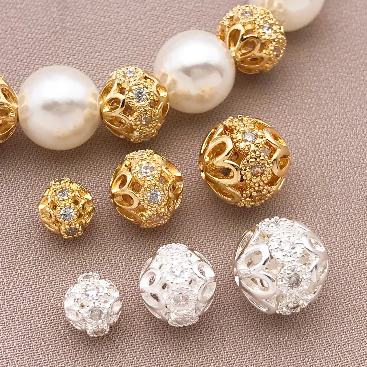 2/4/6 pz/lotto 2025 NUOVO Brillante brillante 6/8/10mm 18K placcato Oro di Alta Qualità Ottone Zircone Braccialetti Creazione di Gioielli Accessori