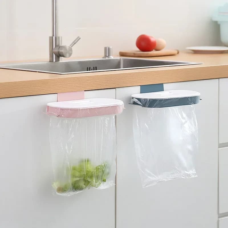 Supporto per sacco della spazzatura cestino per porta dell'armadio da cucina cestino appeso cestino per rifiuti portaoggetti per portautensili organizzatore da cucina