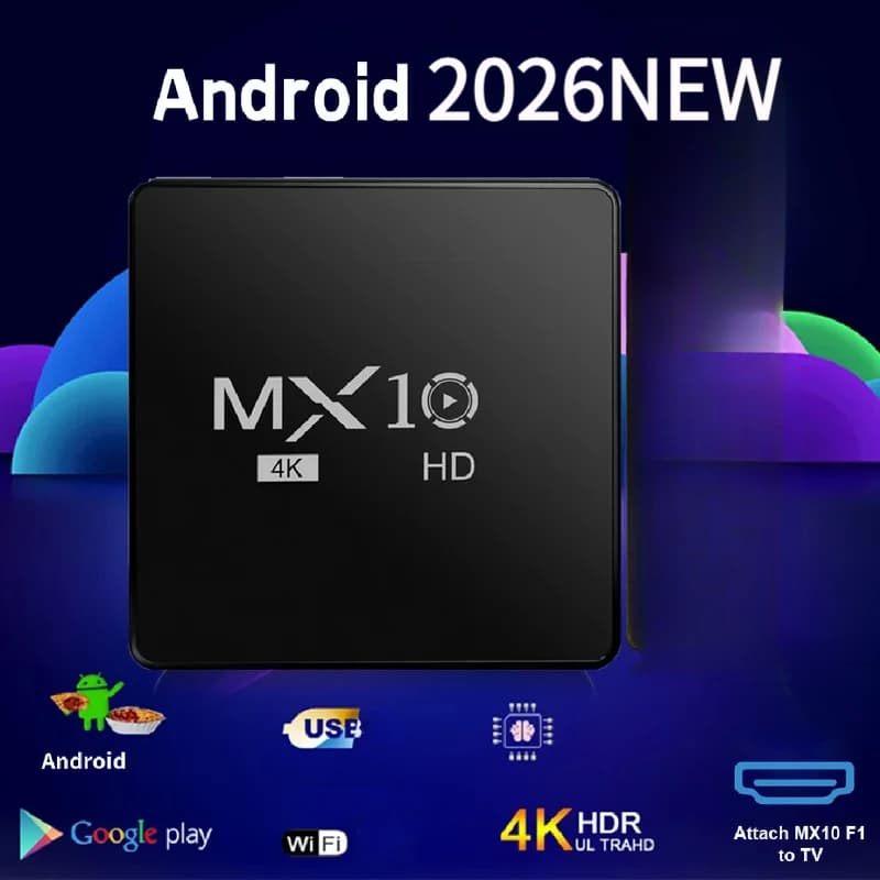 New TV Box 2026 Updated Android 11 4G 5G Dual-WIFI 4K HD H.265 Multimedia Video 3D Reader for Home Theater and Set-Top TV Box