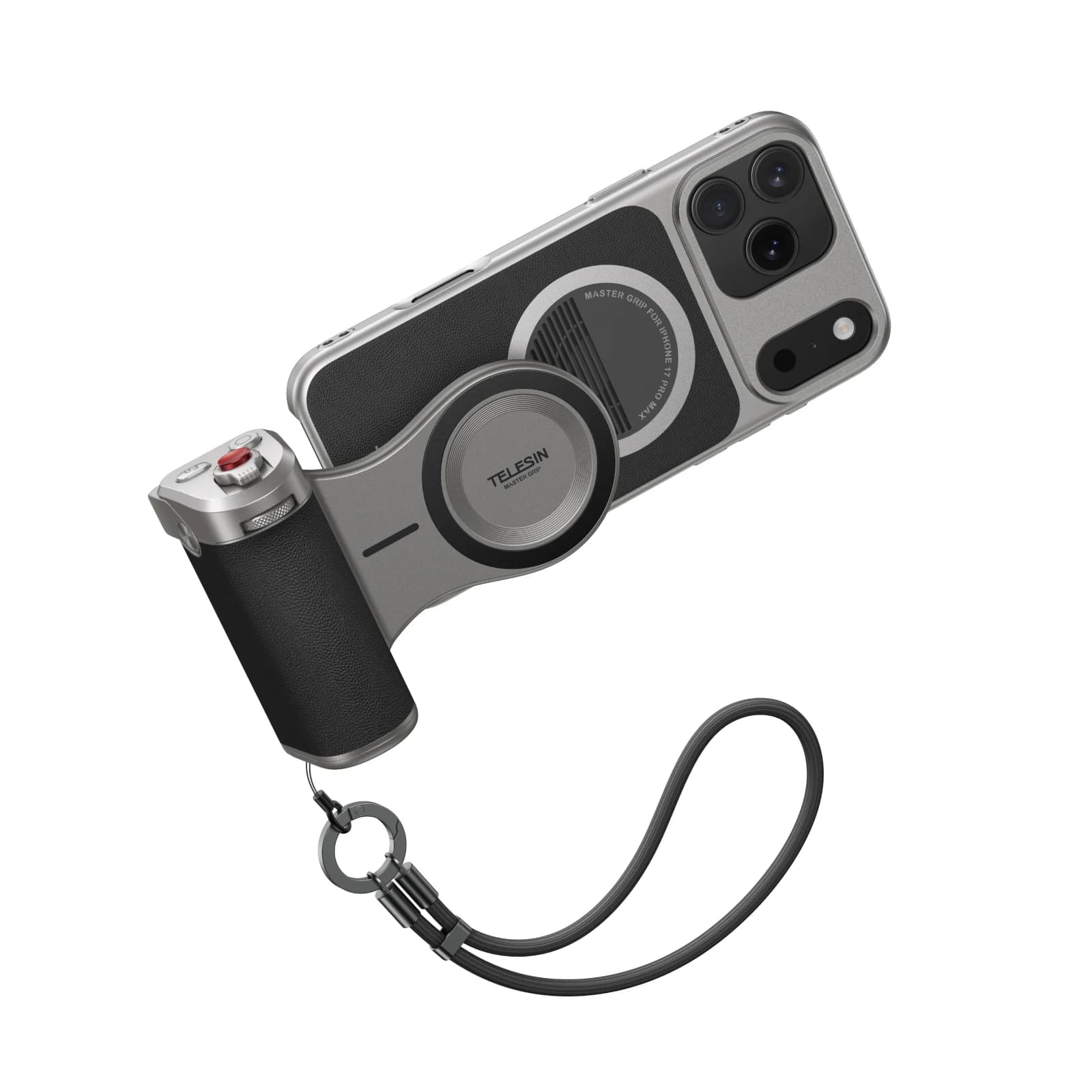Impugnatura Magnetica per Fotocamera Smartphone, Kit Master Grip per iPhone 17 Pro ProMax, Custodia Raffreddante in Grafene, Supporto e Asta Selfie