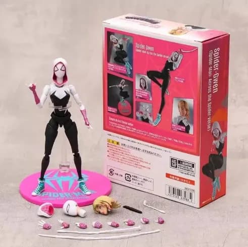 15 CM Shf Anime Spider-man Figuarts Miles Morales Gwen Action Figures Gwen Spider Woman Figurine Spiderman Figura In Pvc Modello Giocattoli