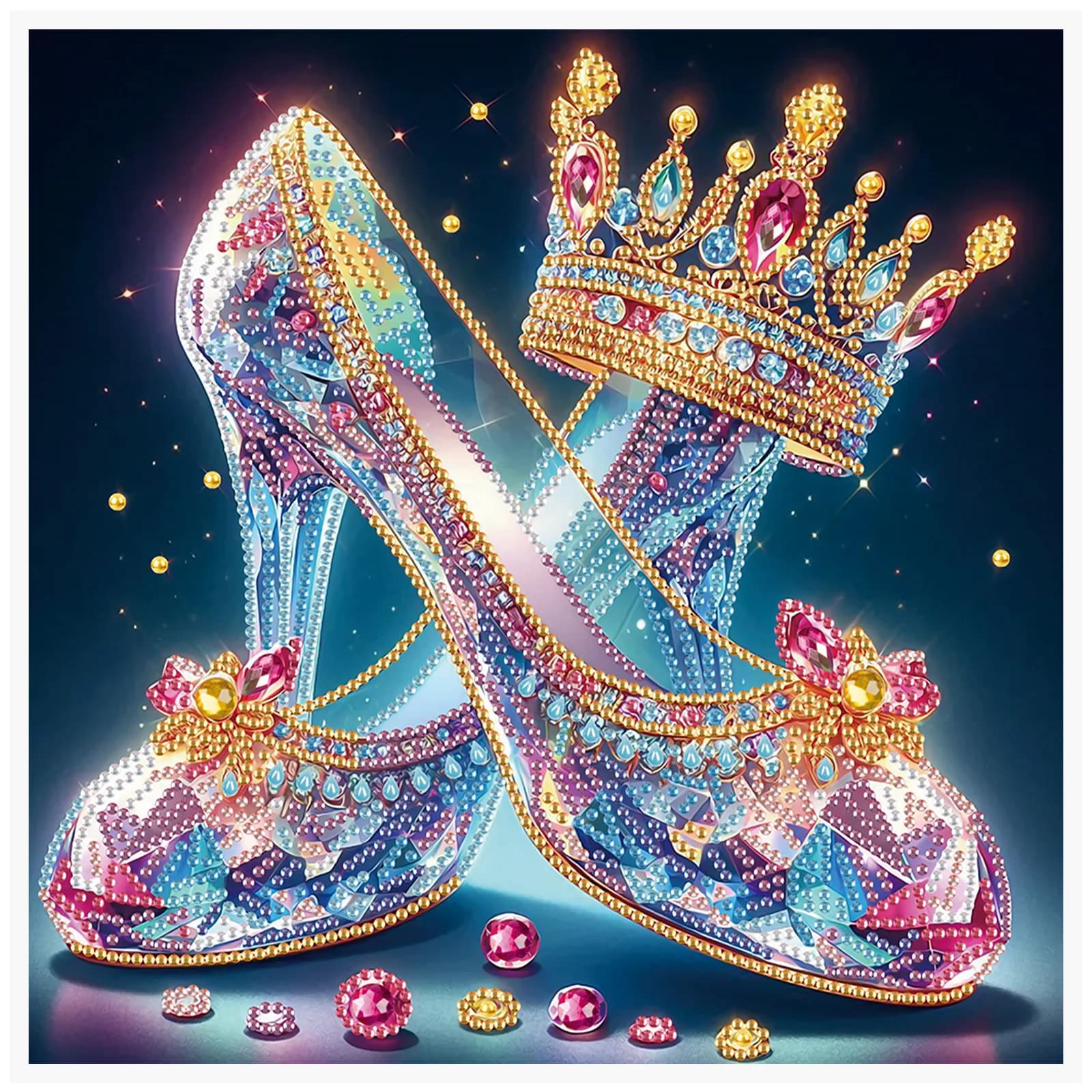 Kit di pittura con diamanti a forma speciale per principianti e adulti, scarpe di cristallo Kit di pittura con diamanti per regali di decorazione della parete di casa