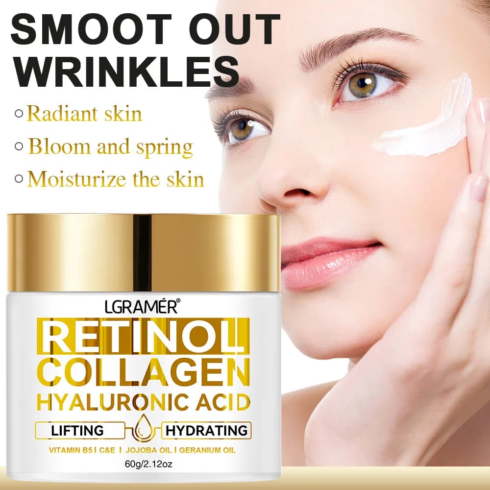 Retinolo Anti Invecchiamento Crema Per Il Viso Idratante Rimozione Delle Rughe Collagene Acido Ialuronico Creme Per La Cura Della Pelle Cosmetico 3060ML