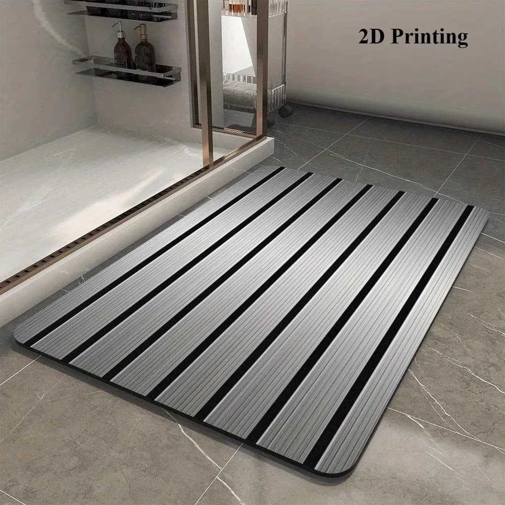 Tappetino da Bagno Resistente all'Usura, Asciugatura Rapida, Morbido, Antiscivolo, Antimacchia, Decorativo, in Fango Diatomaceo, per Ingresso e Corridoio