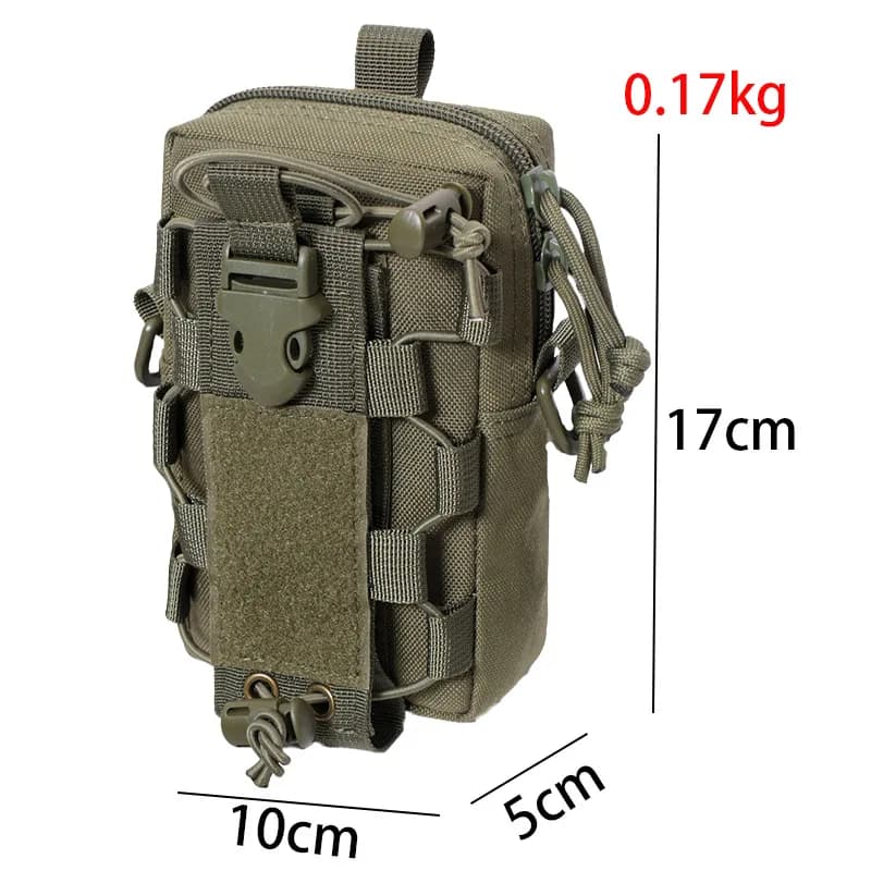 Tactical Waist Pack Sling Bag Hydration Bottle Phone Holder Molle Compatible Hiking Chest Pack Hip Bag Backpack Attachment Pack