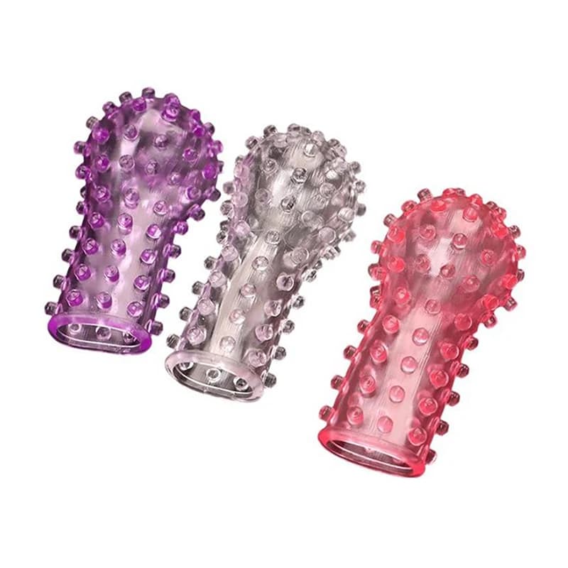 1 pz Nuovo Stimolatore Clitorideo e Punto G a Punte, Manicotto Punteggiato, Barbed, Unisex, per Masturbazione, con Punte Flessibili e Testurizzate, Giocattolo Sessuale