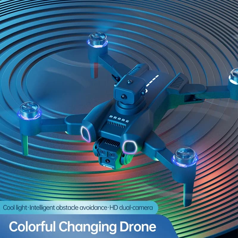 Drone LED RGB senza spazzole JJRC con fotocamera HD 8K | Evitamento intelligente degli ostacoli e ritorno automatico - Giocattolo quadricottero RC per adulti e bambini