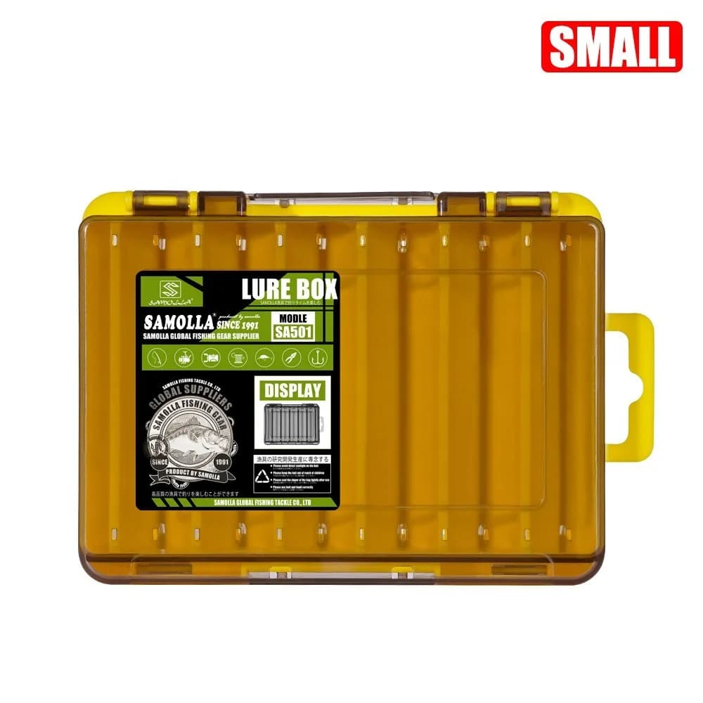 Plastic fishing gear box, double face, 12 compartments, bait hook case, fishing tool, fishing accessories