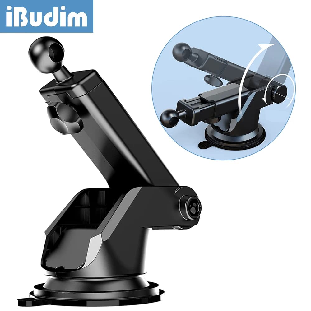 iBudim Supporto per telefono cellulare con ventosa per auto con testa a sfera da 17 mm, adatto per supporto per telefono per auto sul parabrezza del cruscotto