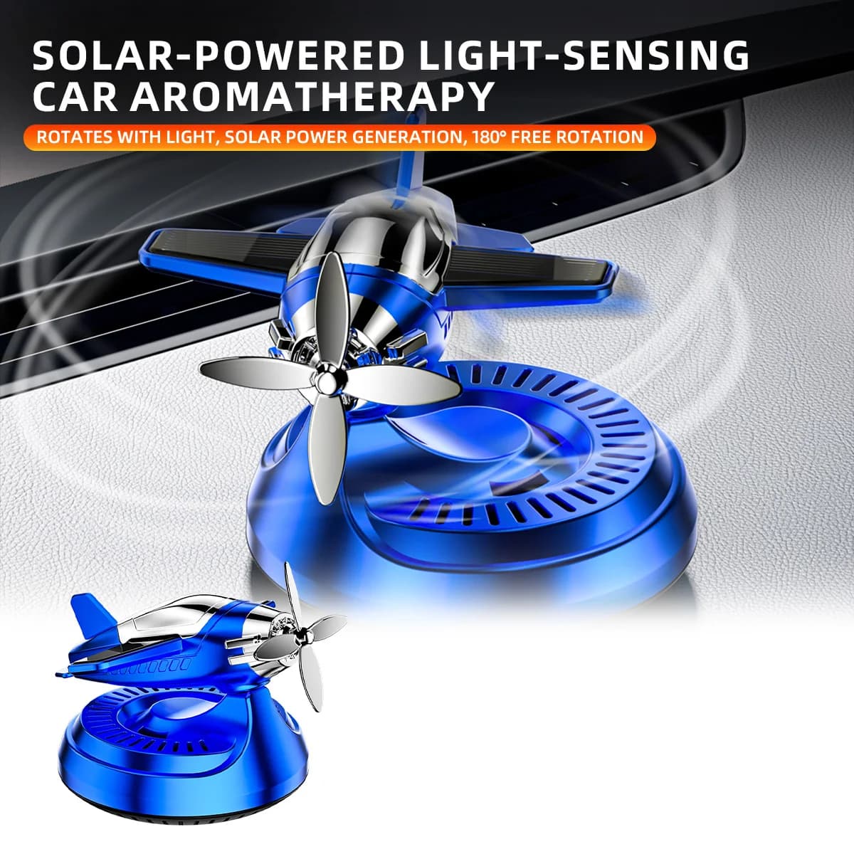 Deodorant for Auto Solar Helicopter Shape, Perfume Rotating for Aromatherapy, Decorative accessory for Interior Cars