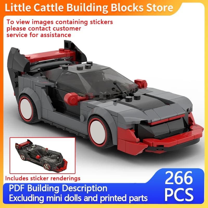 Speed Hypercar Model MOC Building Bricks S1 Electric Drift Racing Modular Technology Gifts Holiday Assemble Children Toys Suit
