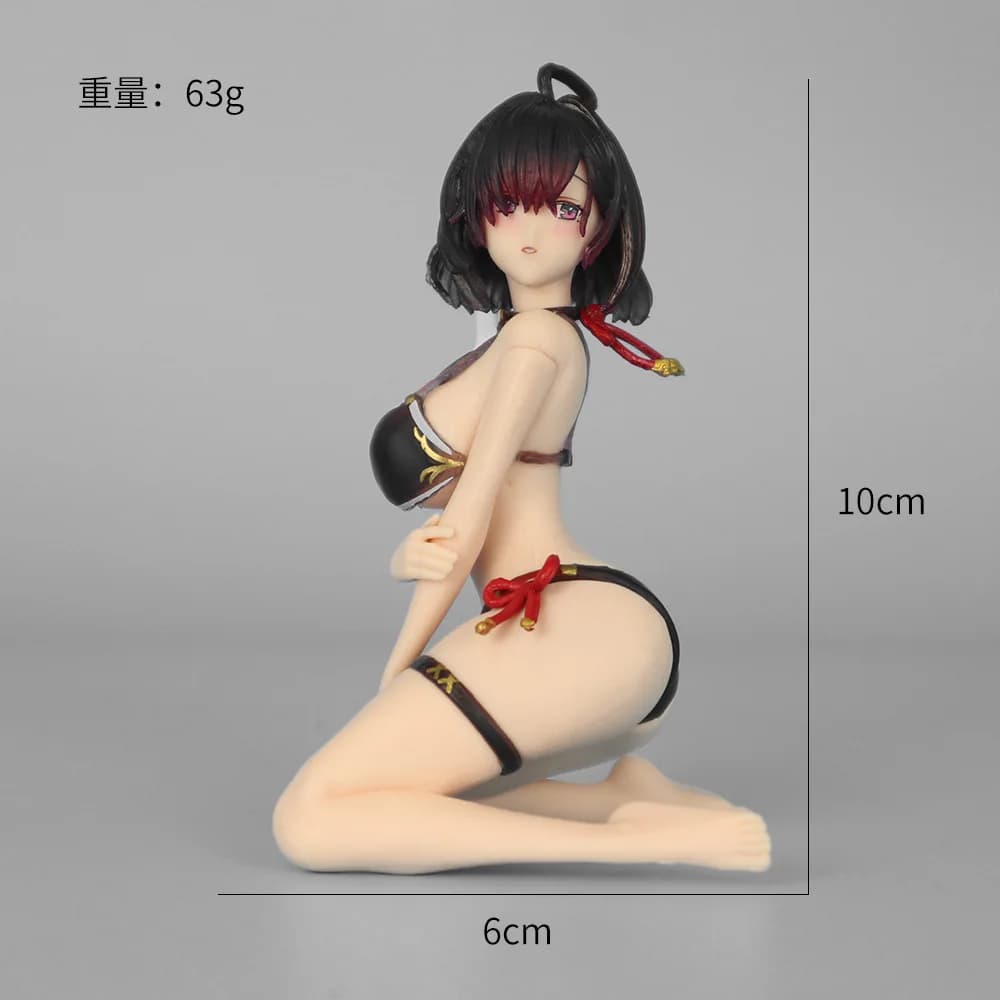 Anime Swimsuit Yumia Kneeling Position Action Figure PVC Model Toys Doll Ornament Collectible Gift