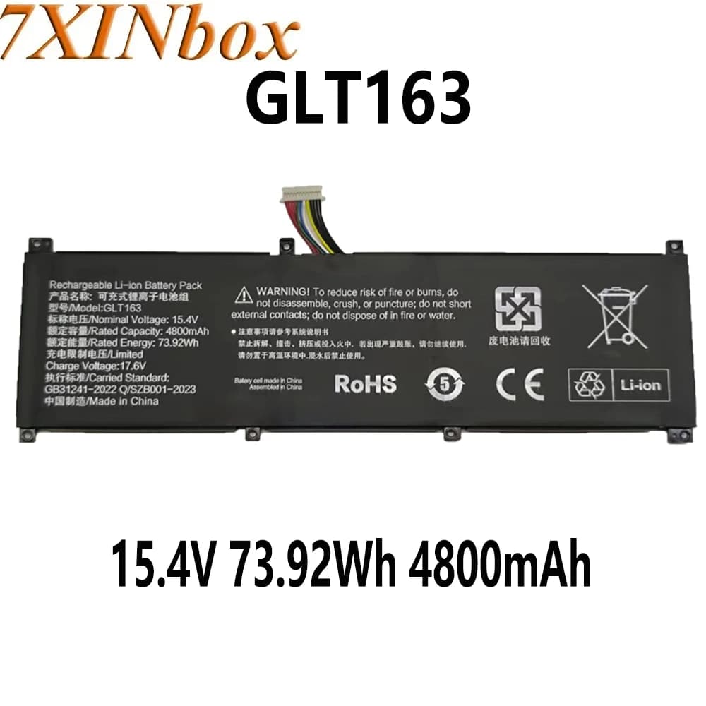 Batteria per laptop 7XINbox GLT163 15.4V 73.92Wh 4800mAh per serie HIPAA SH56 20201127 K8 P03