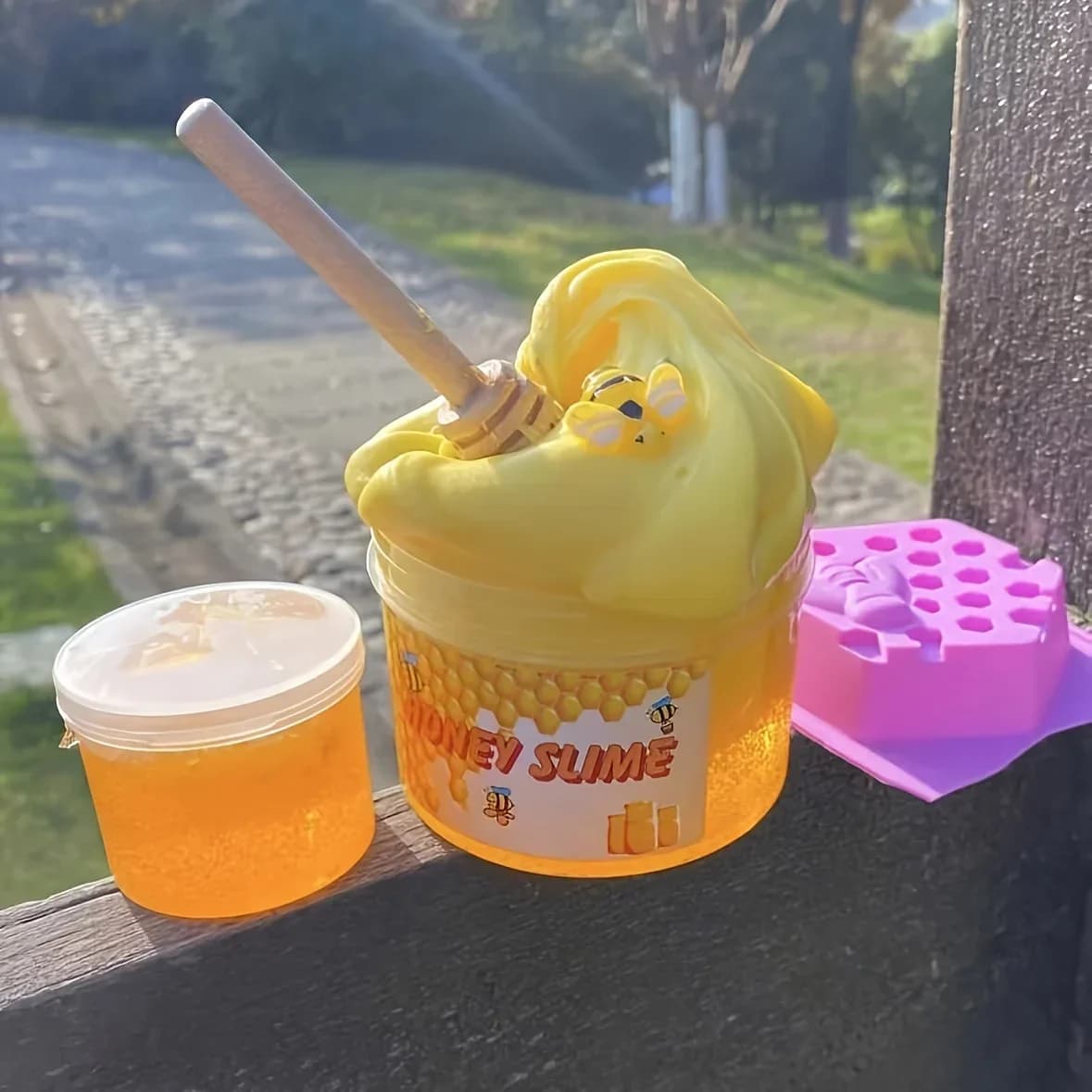 Kit di melma a nido d'ape Set di melma ed argilla elastica trasparente fai-da-te Giocattolo di simulazione fatto a mano per bambini Adulti Alleviare lo stress