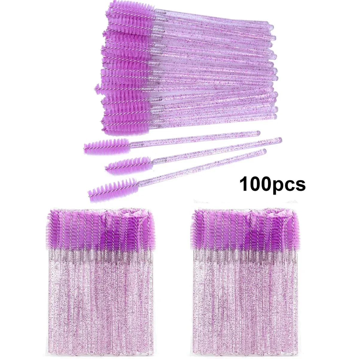 100pcs DisposableCombs Wholesale for Eyelash Extension Makeup Cosmetic Tools Eyelash Brushes Spoolies Micro Lash Mascara Wands