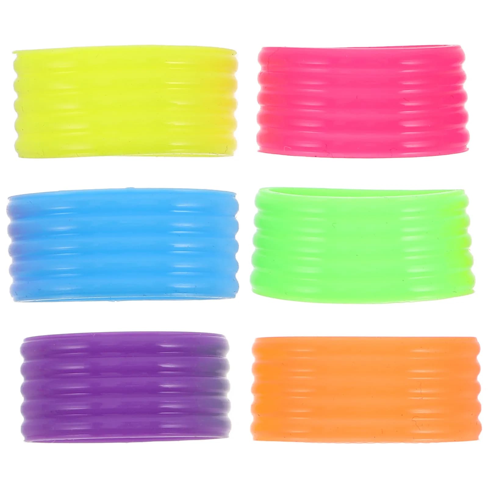 Set di 6 Piccoli Anelli Protettivi per Racchette da Tennis, Bande Antiscivolo in Silicone, Impugnature Professionali per Racchette