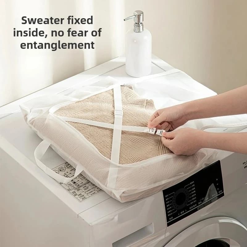 Reusable Wool Sweater Protection Bag for Washing Machine：Anti Deformation Sweater, Shoe and Clothing Organizer Laundry Bag