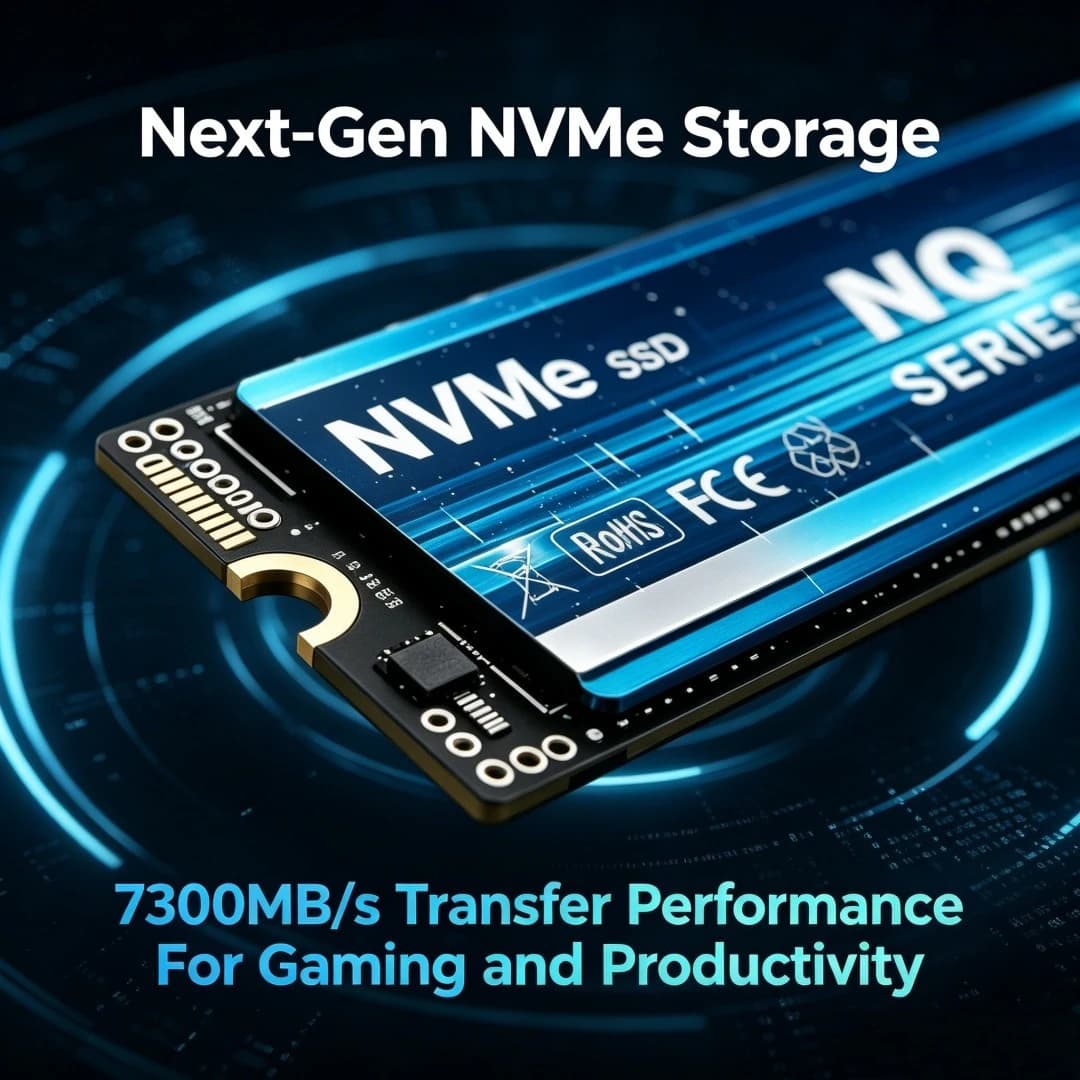 NQ 2TB 4TB PCIe 4.0 NVMe M.2 SSD 7300MB/s Rapid Read Write Internal Gaming Solid State Drive for Laptop Desktop Computer
