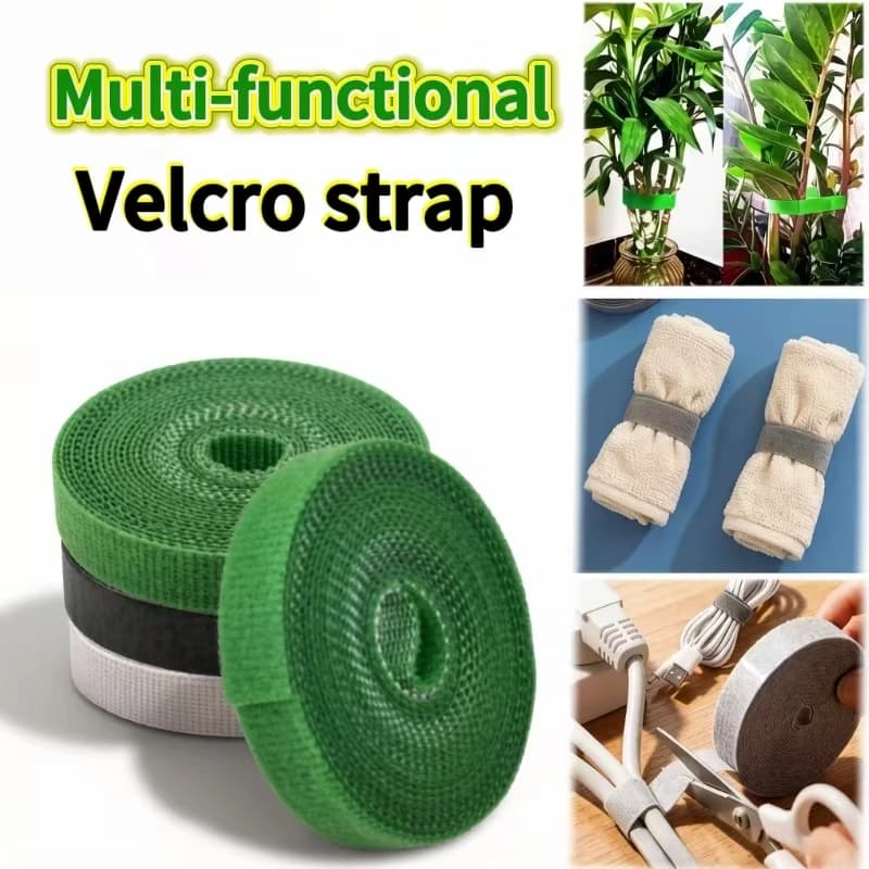 Nastro Avvolgicavo Riutilizzabile, Fascette in Velcro, Bande per Modellare e Fissare Piante, Gestione Cavi per Casa e Ufficio, Legacci per Giardino e Piante