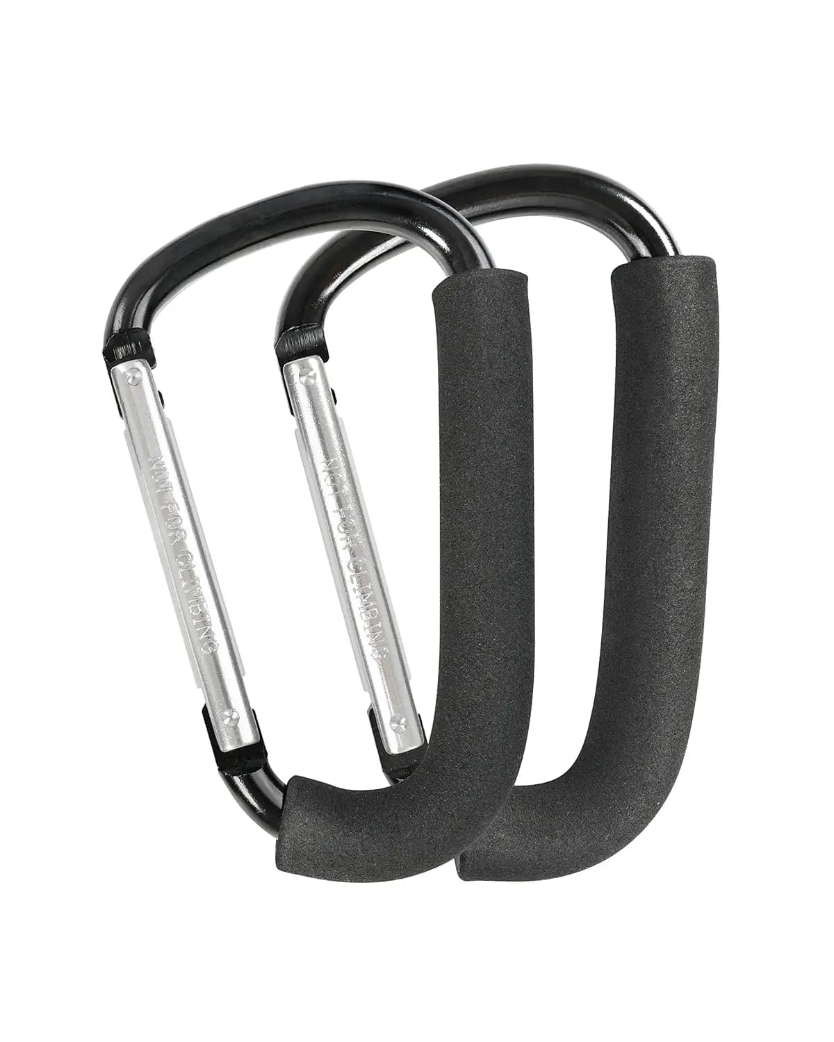 2 Pack Large Stroller Hooks, 6.3" Aluminum Alloy Clips for Bags & Shopping