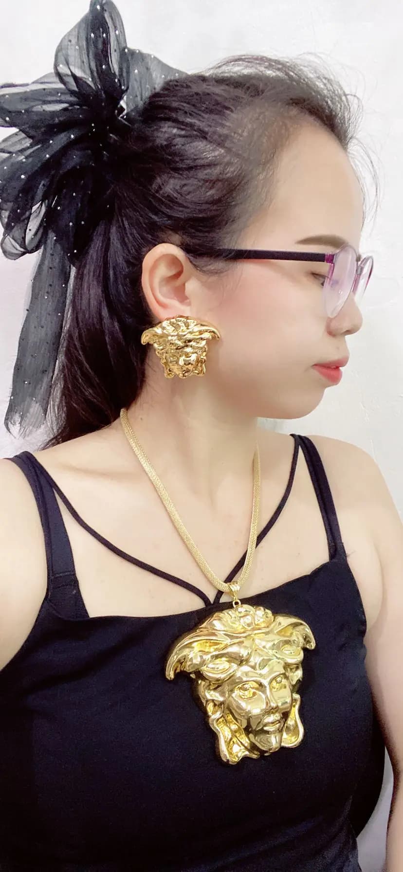 Popolare nuovo arrivo enorme set di gioielli in due pezzi leggero per le donne gioielli con pendenti e orecchini con colletto affascinante alla moda