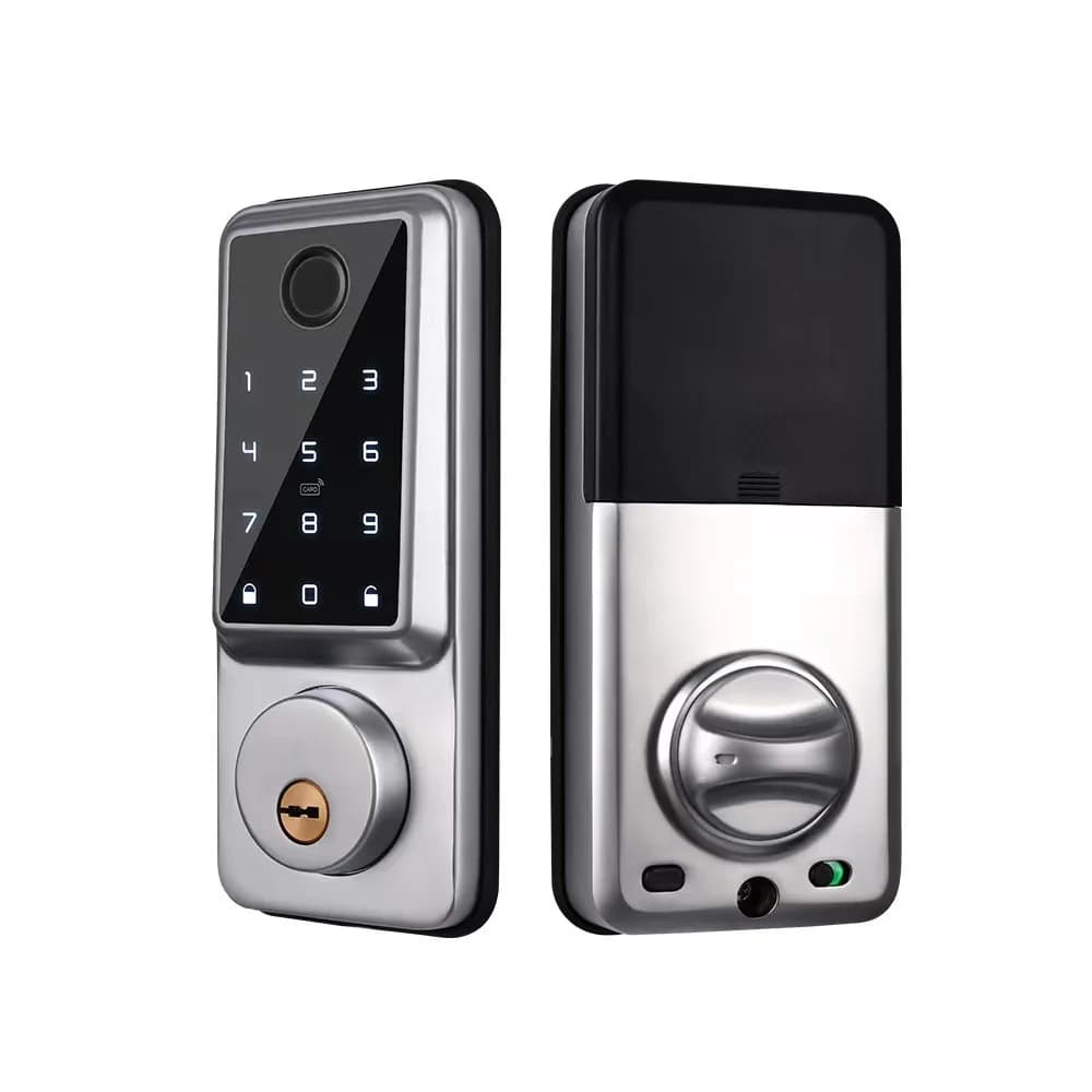 Serratura elettronica digitale intelligente per porta con tastiera touchscreen, accesso senza chiave tramite codice PIN, impronta digitale, compatibile con Tuya WiFi e TTlock.