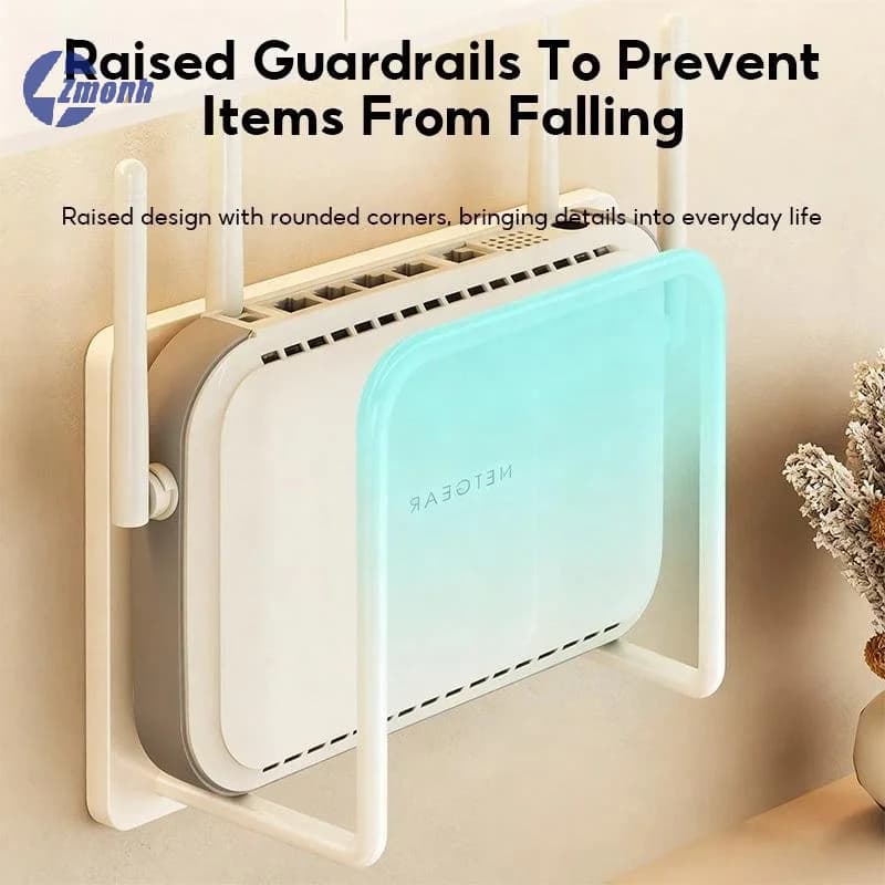 New！Wall-Mounted Router Bracket/Shelf Suitable For Wi-Fi Routers And Set-top Boxes Features Cable Management