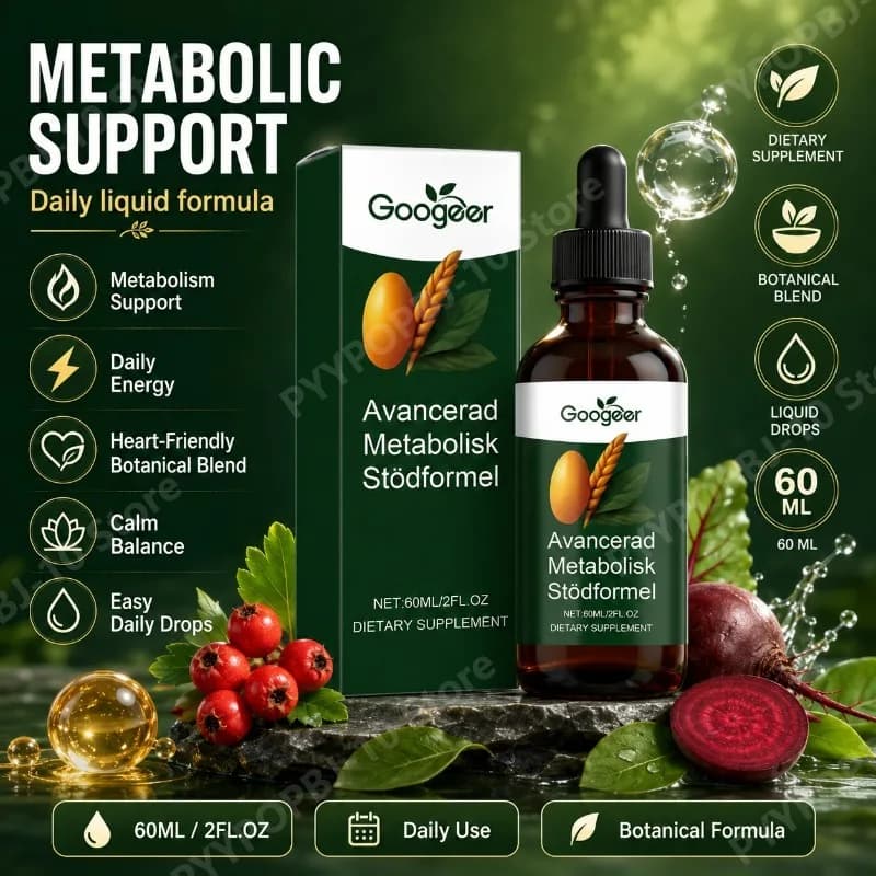 Googeer Daily Liquid Botanical Supplement with Vitamin B6 B1 Magnesium Beetroot Extract 60mL Wellness Drops