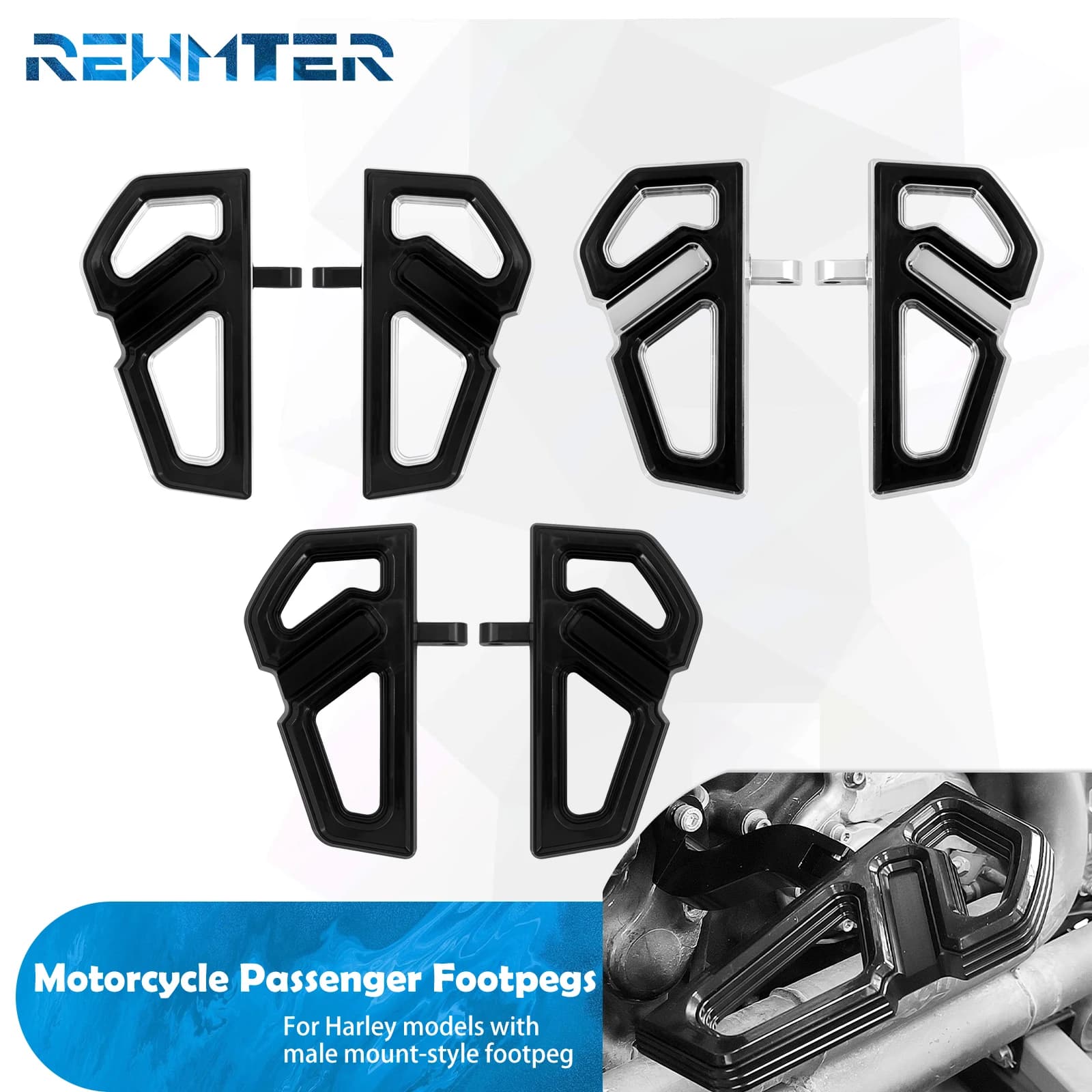Morotcycle Pedana Posteriore Pedana Per Harley Touring Road King FLHR Sportster XL883 Softail Fatboy FL Dyna Passeggero Pedale