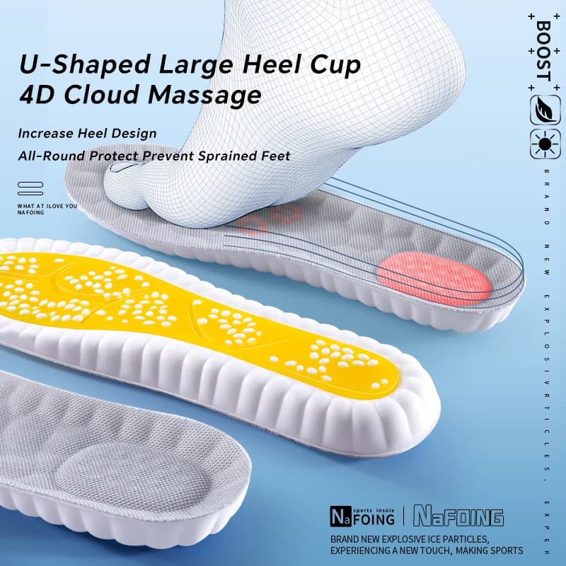 1 paio di solette sportive supporto per arco Design con tecnologia traspirante assorbimento degli urti Pad per scarpe da corsa all'aperto soletta con cuscino d'aria Rzoom