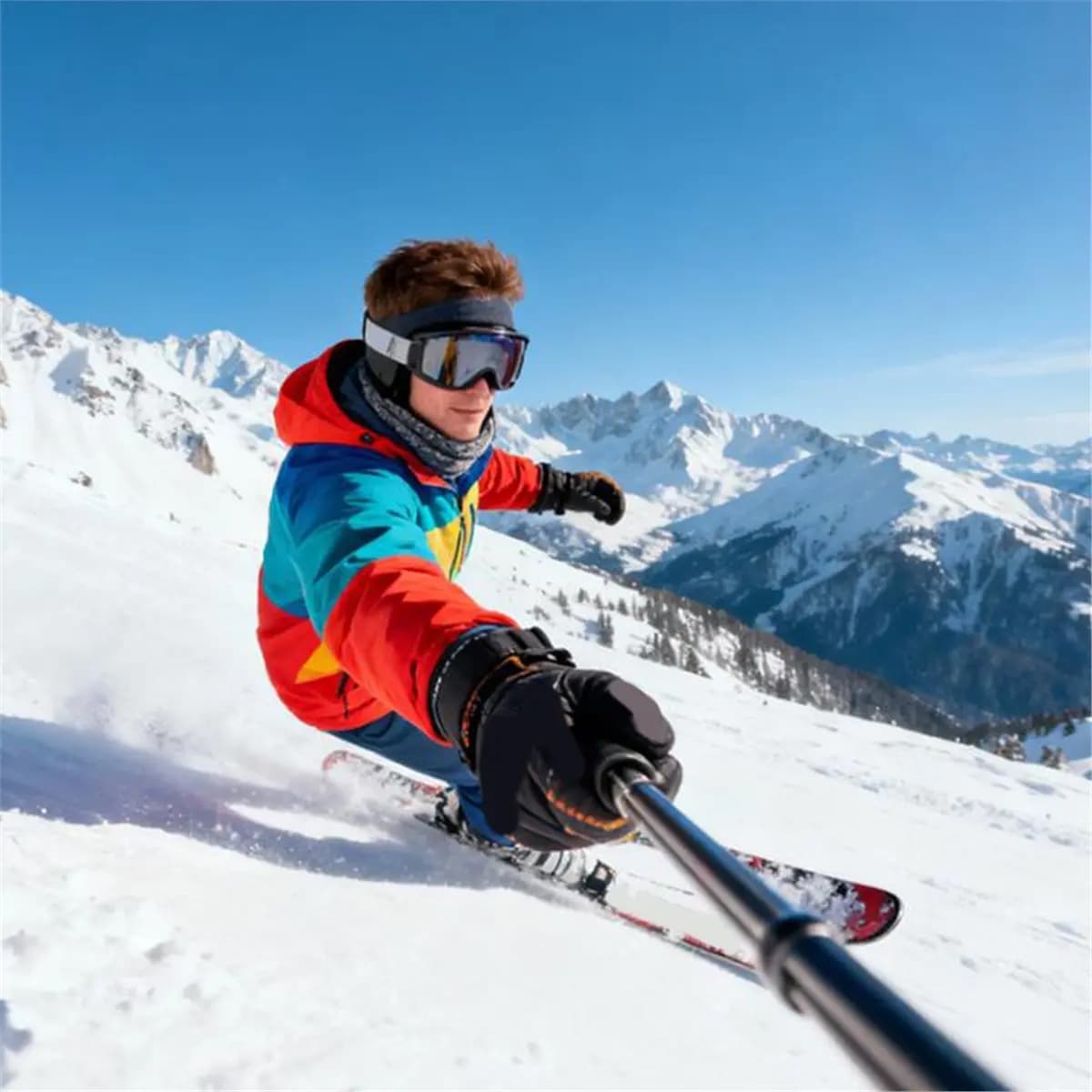 M05K Asta di Prolunga per Selfie Insta360X5, Asta Selfie Tre-in-Uno per Esterni, Accessori per Action Camera 1.5M