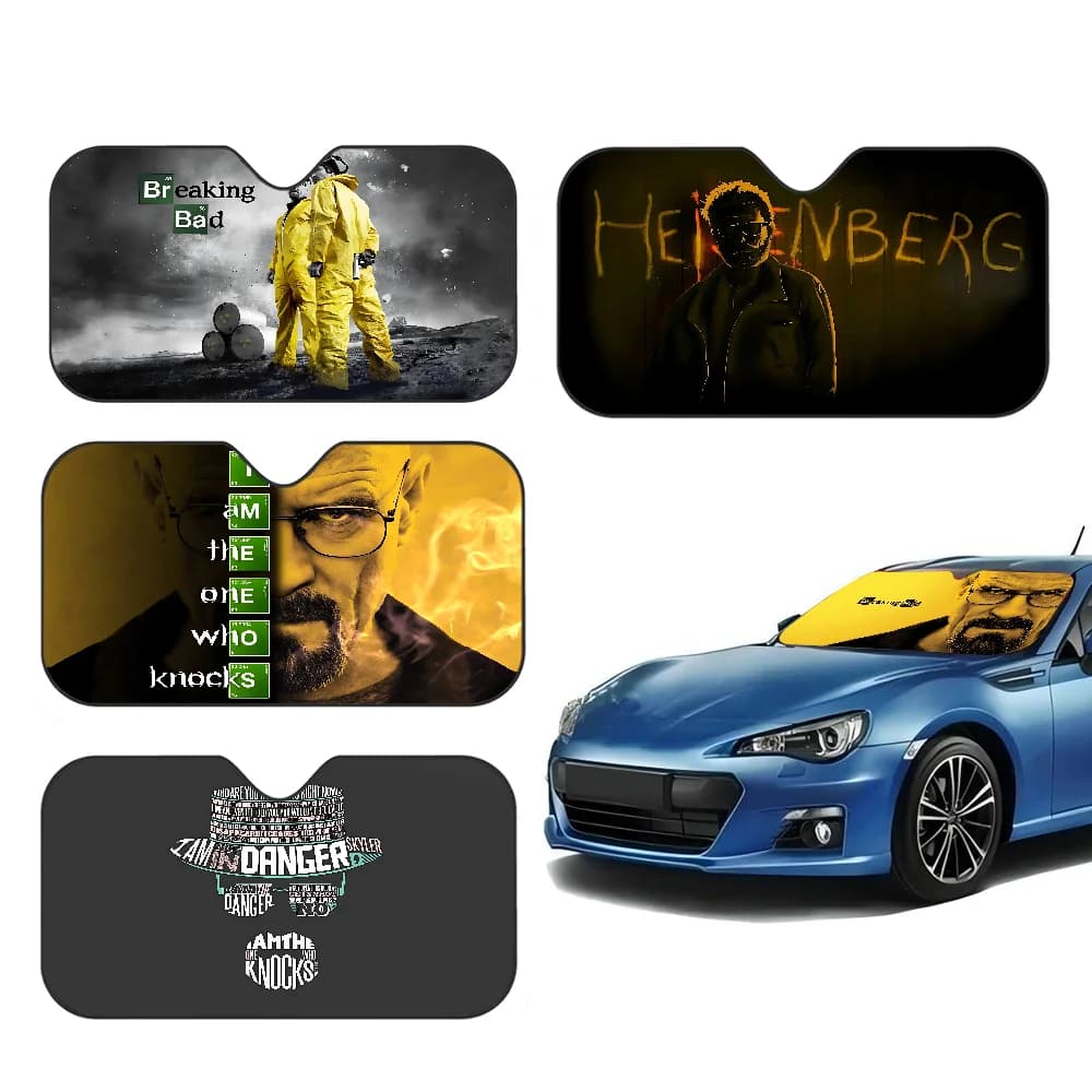 Heisenberg Breaking Bad Parabrezza Parasole Pieghevole Coperture anteriori per auto Parasole per auto per accessori per auto Blocchi Raggi UV
