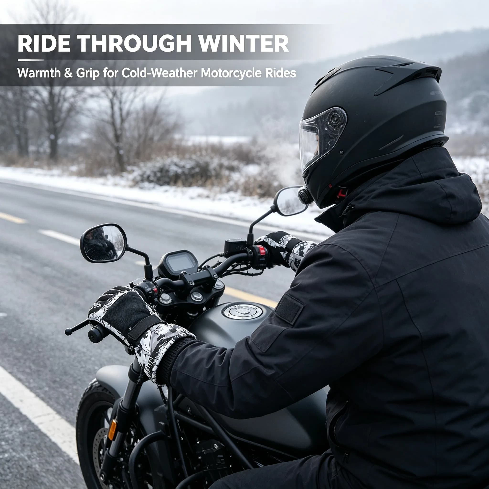 Winter Cycling Gloves Waterproof Windproof Thermal Warm Touch Screen Anti-slip Full Finger Motorcycle Ski Cold Weather Men Women