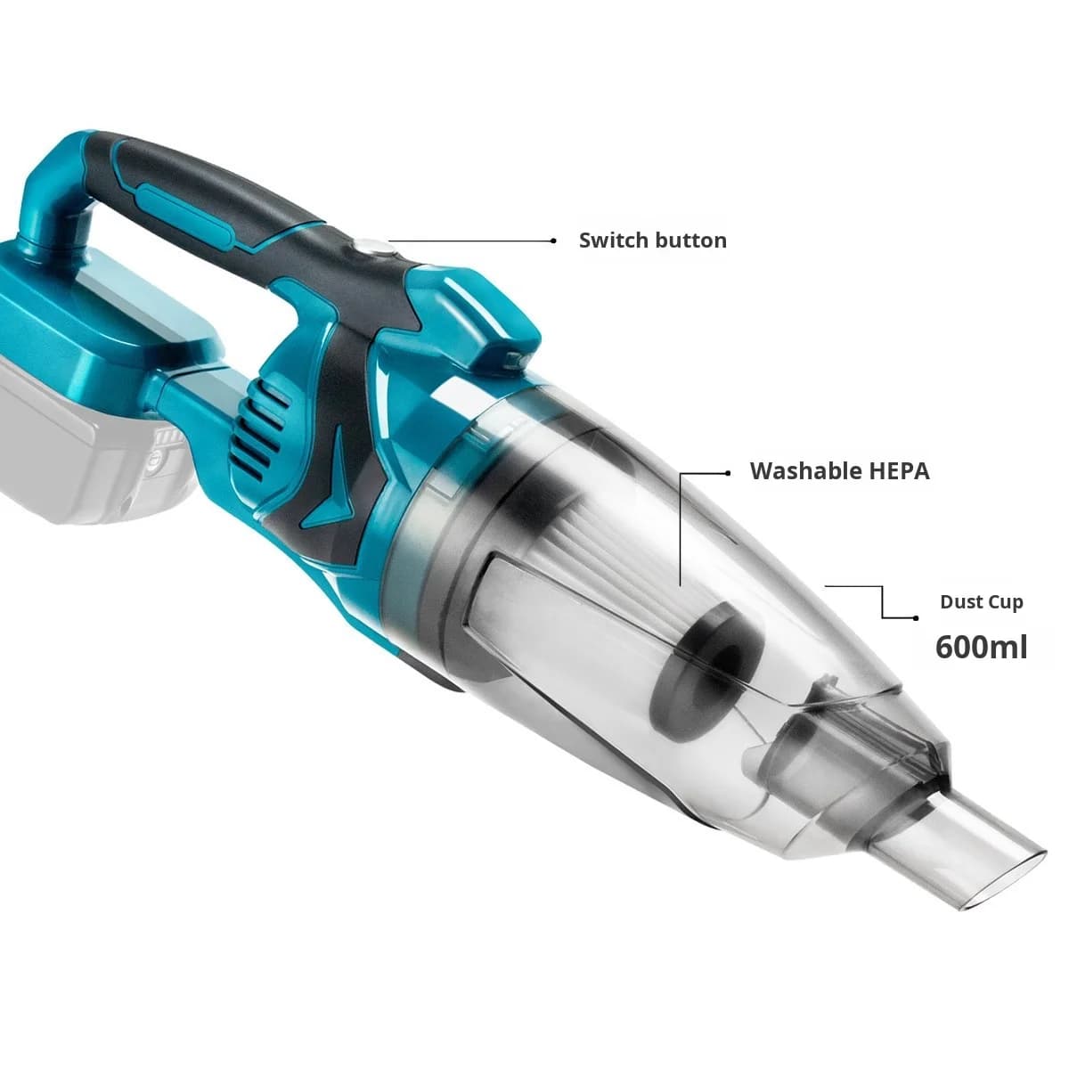 Aspirapolvere portatile ricaricabile wireless da 20 V Rimozione polvere portatile con batteria al litio ad alta potenza per auto Prodotto transfrontaliero