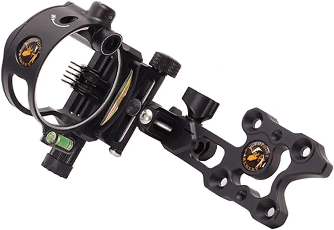 Archery 5 Pin Bow Sights 0.019" Optical Fiber Micro Adjust Tool Compound Bow Sight for Shooting Hunting Archery Accessory