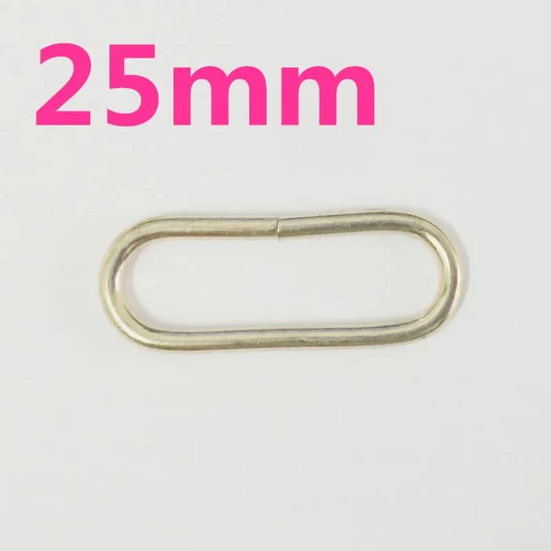 20 pz 1 ''25mm Argento Metallo Ovale Fibbia indumento Cucito FAI DA TE Bagagli Cucito fatto a mano Borsa giocattolo strumento