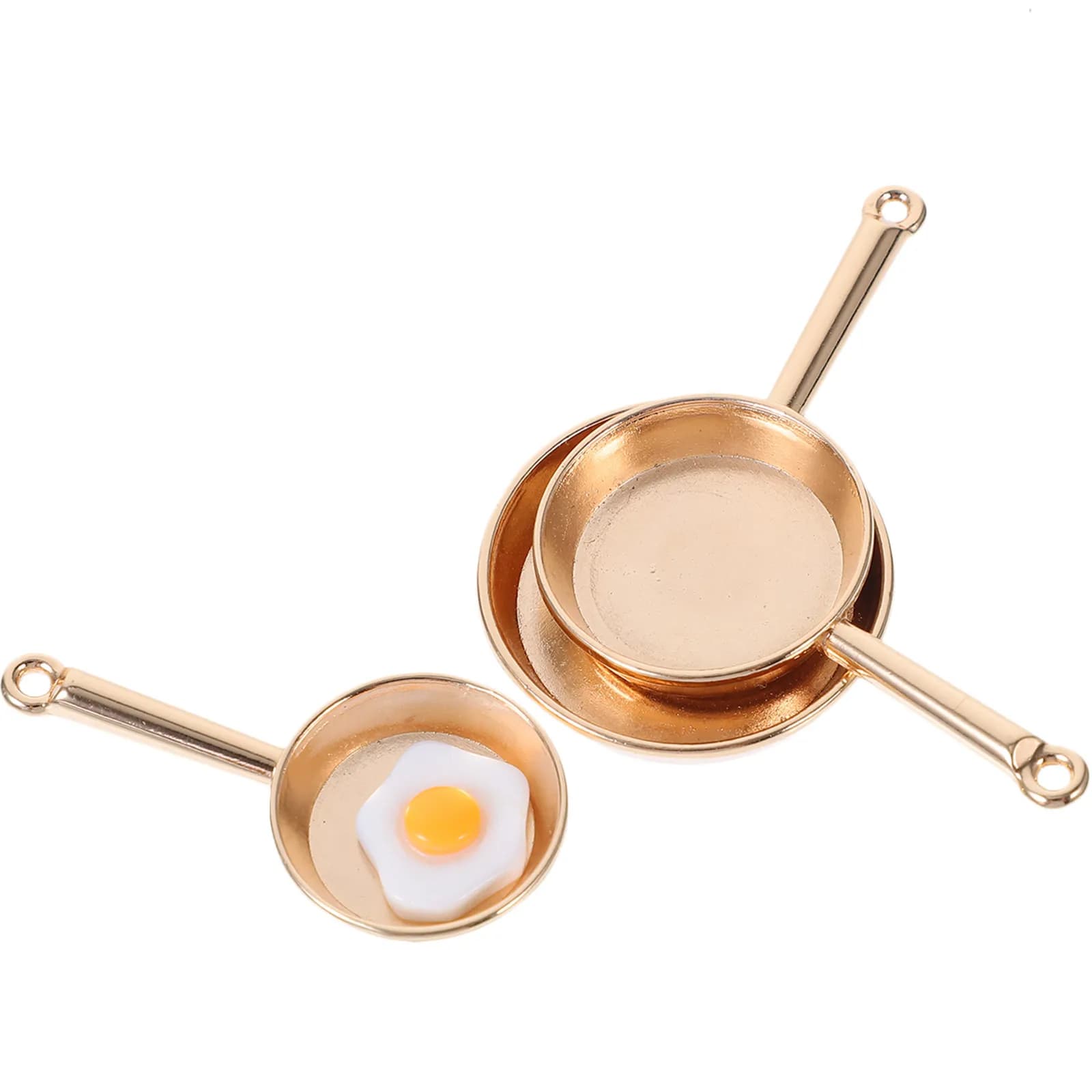 Set di padelle in miniatura in ferro battuto, decorazioni per mini cucine e fornelli in miniatura, divertimento pratico per scenari domestici in miniatura