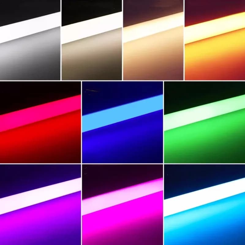 Tubo LED Colorato Impermeabile per Esterni, Illuminazione per Acquario, Striscia Lunga T8 Blu-Rosso-Viola-Verde-Giallo, Lampada Decorativa a Luce Diurna, Co