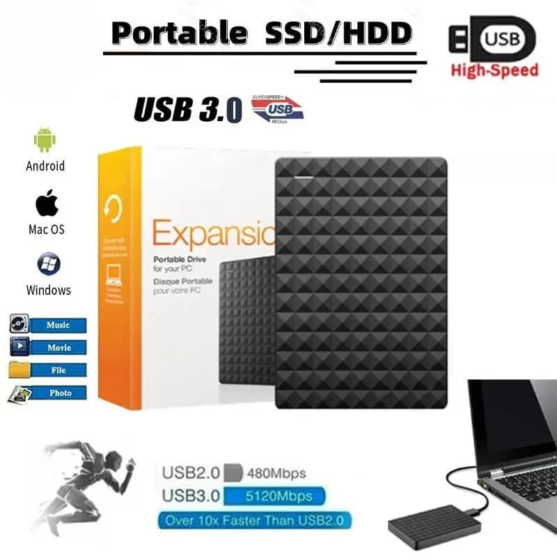For Seagate Portable External HDD 2.5 Inch USB3.0 High Speed Large Capacity Data Storage Hard Disk